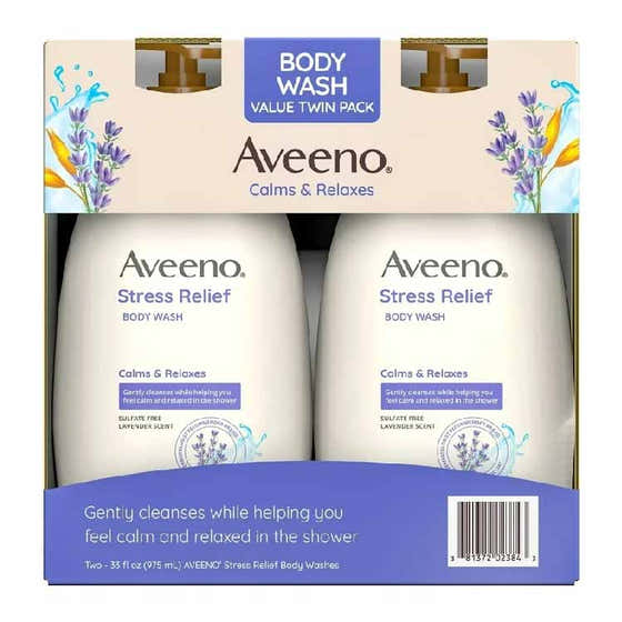 Aveeno - Stress Relief Body Wash with Lavender & Chamomile, 33 fl. oz., 2 pk. | Aveeno - Health & Beauty Pack