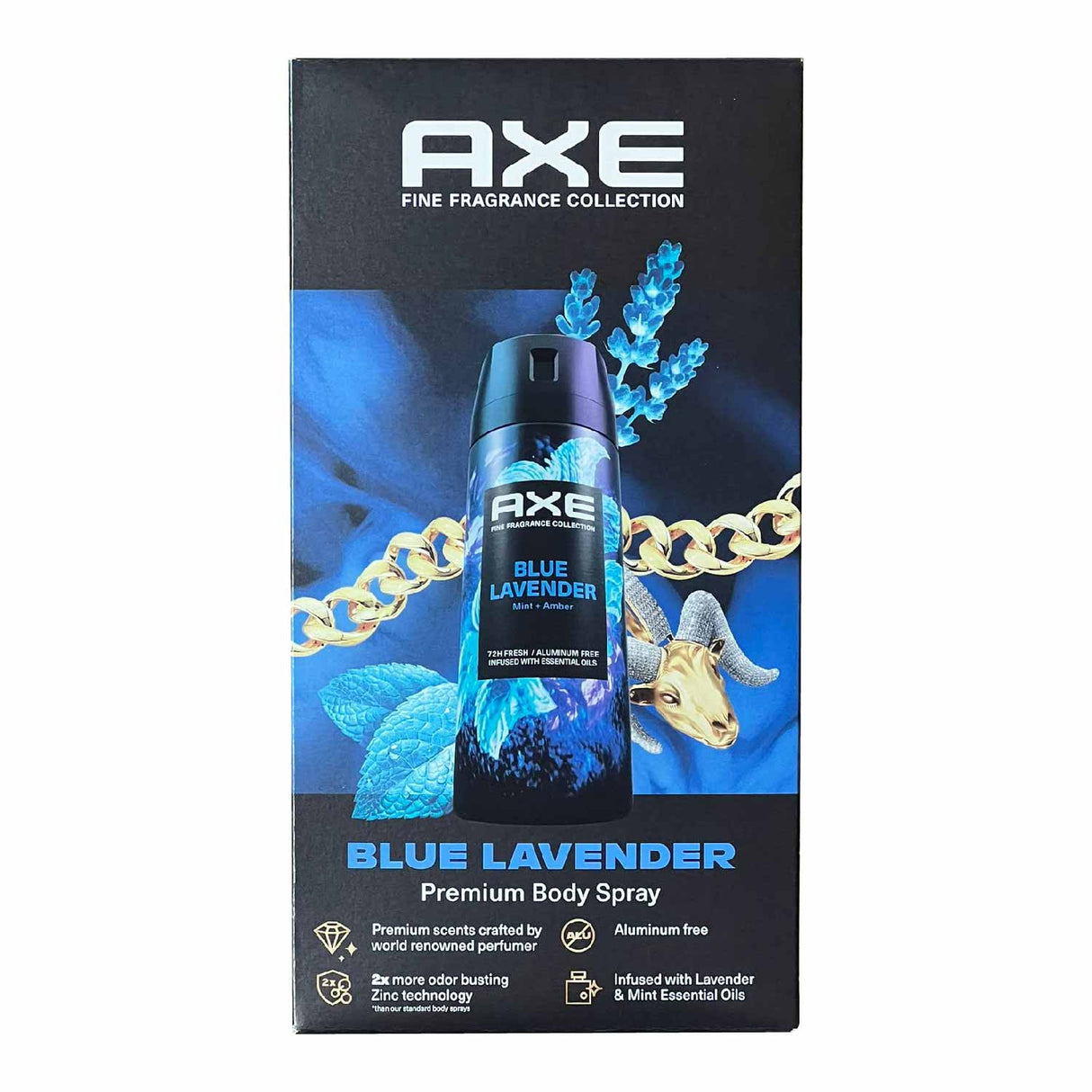 AXE - Premium Deodorant Body Spray, Blue Lavender - 4 Oz - 3 Pack