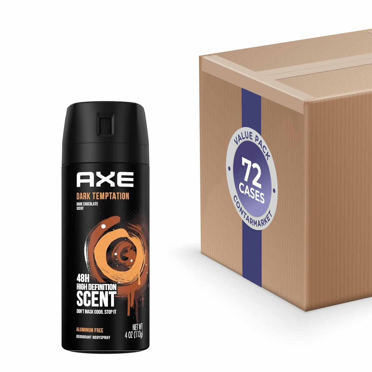 Axe - Deodorant Body Spray for Men, Dark Temptation - 4 oz - 72 Pack