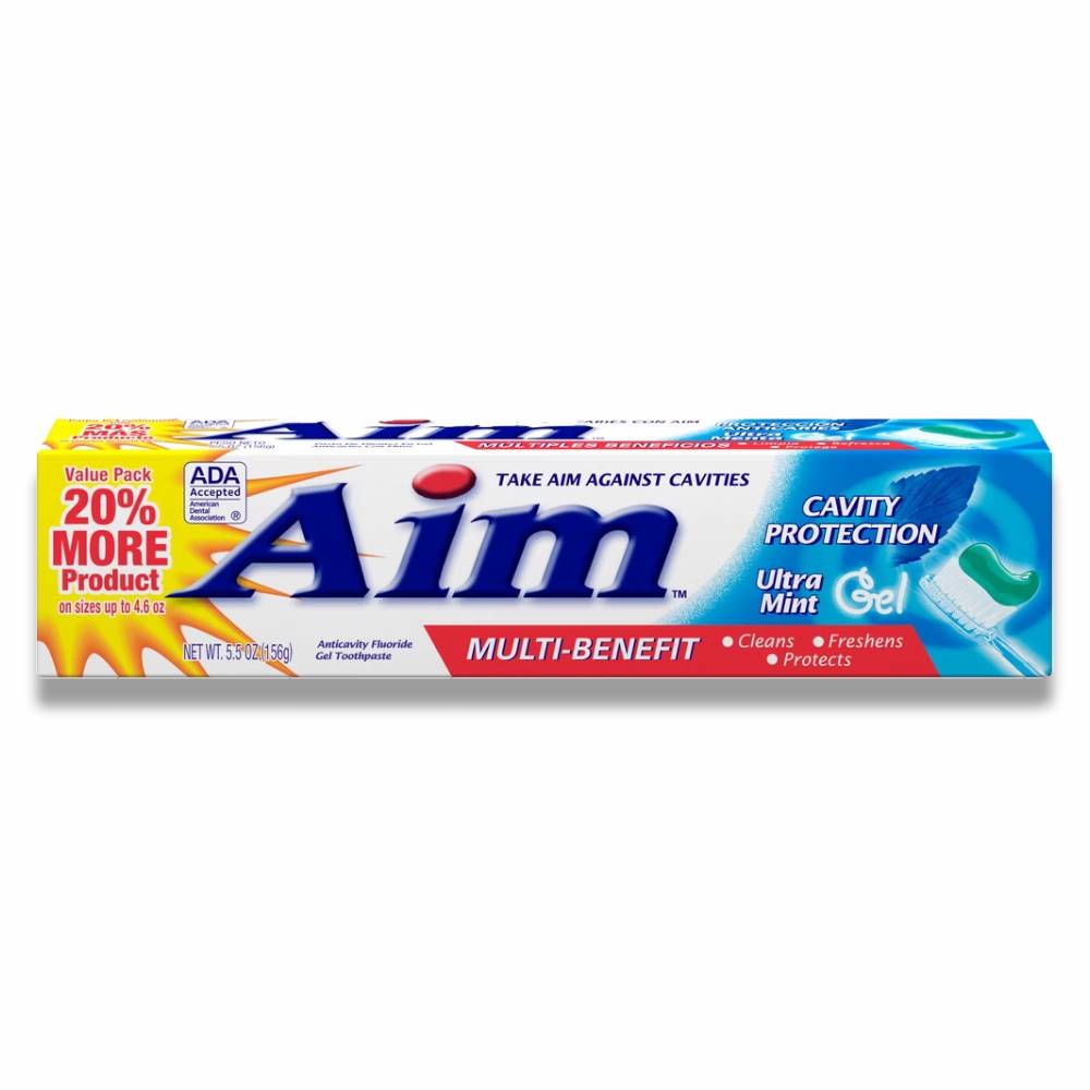 Aim - Cavity Protection Toothpaste Ultra Mint Gel - 5.5 Oz - 24 Pack