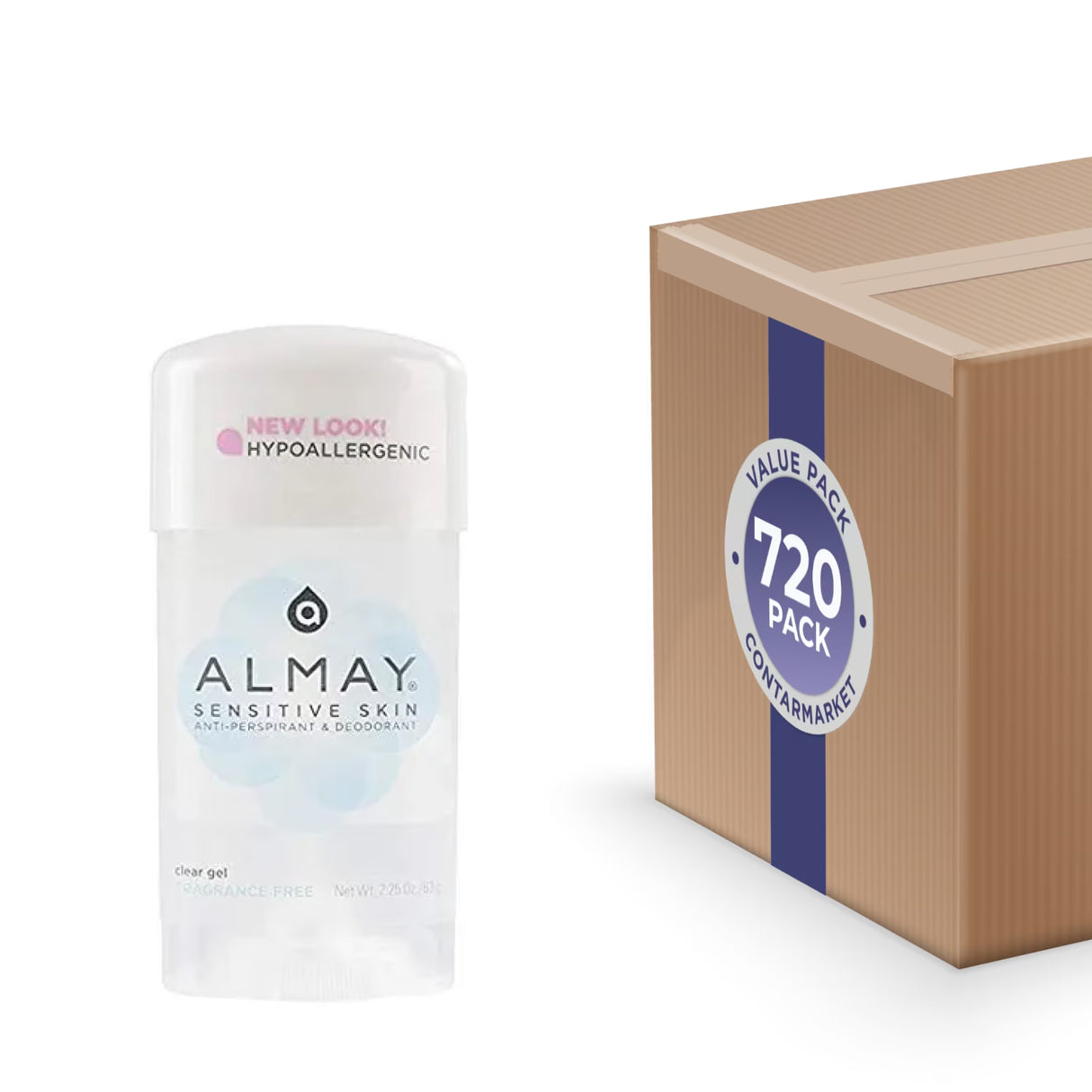 Almay - Anti-Perspirant & Deodorant, Clear Gel, Fragrance Free - 2.25 Oz - 720 Pack