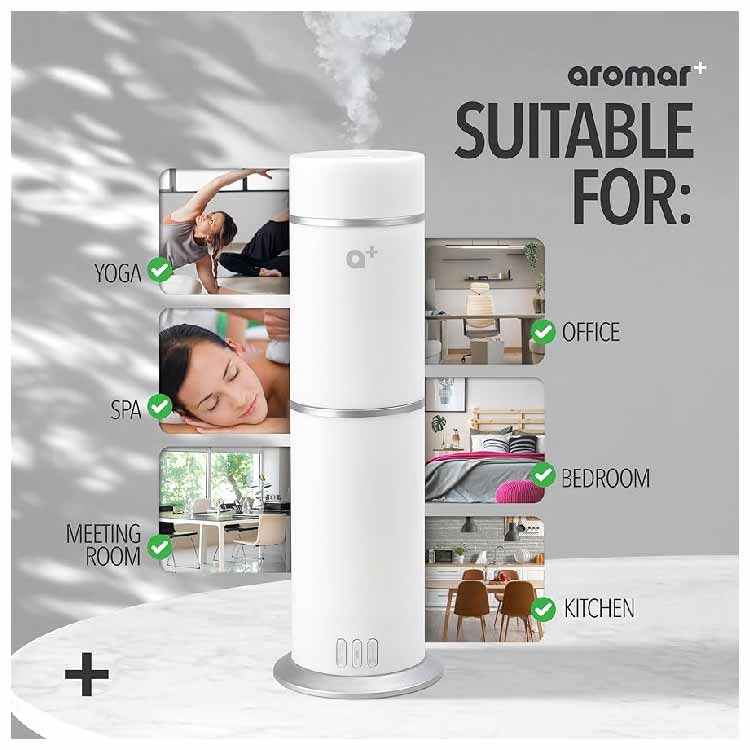 Aromar Plus - Cylinder Waterless Diffuser White