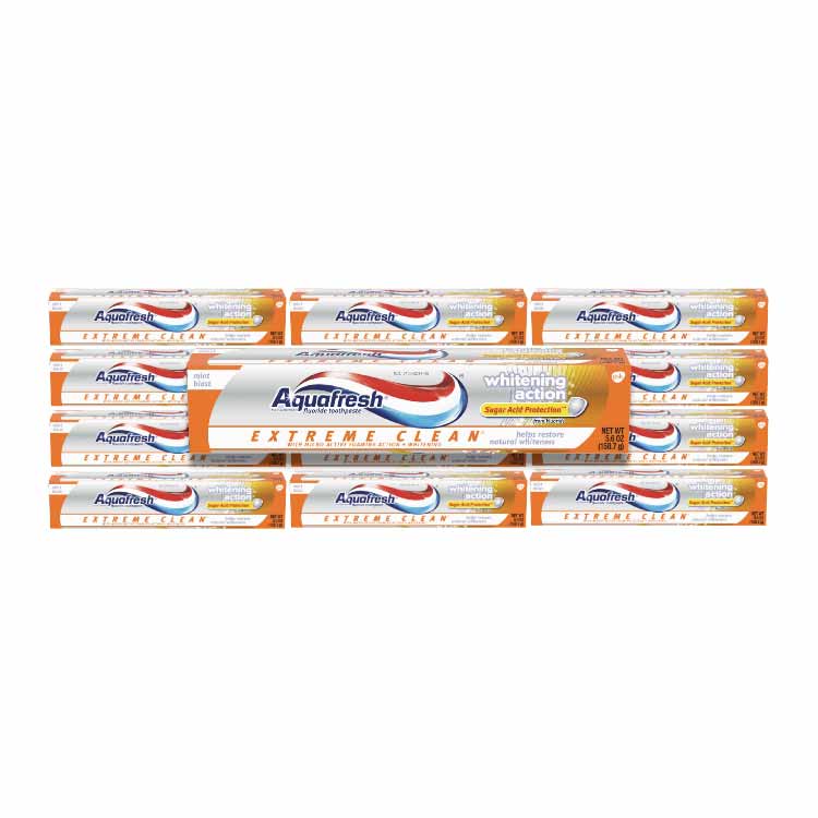 Aquafresh - Extreme Clean Toothpaste Whitening Action - 5.6 oz - 12 Pack