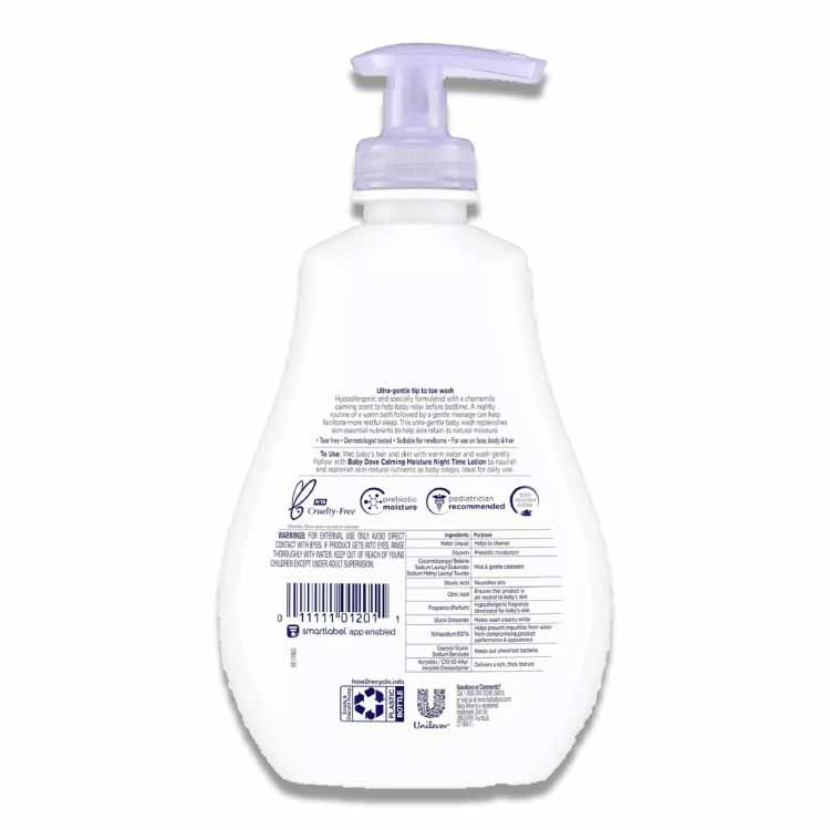 Baby Dove - Calming Moisture Sensitive Skin Night Time Wash - 13 Oz - 4 Pack