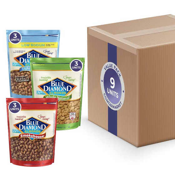 Blue Diamond Almonds - 9 Pack (3 packs of each flavor) | Blue Diamond - member5%