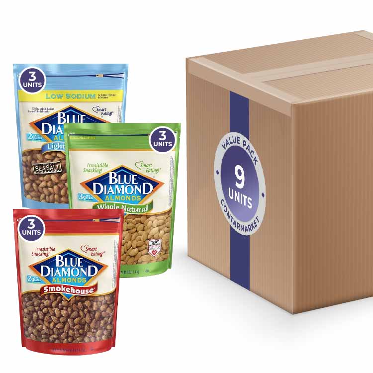 Blue Diamond Almonds - 9 Pack (3 packs of each flavor)