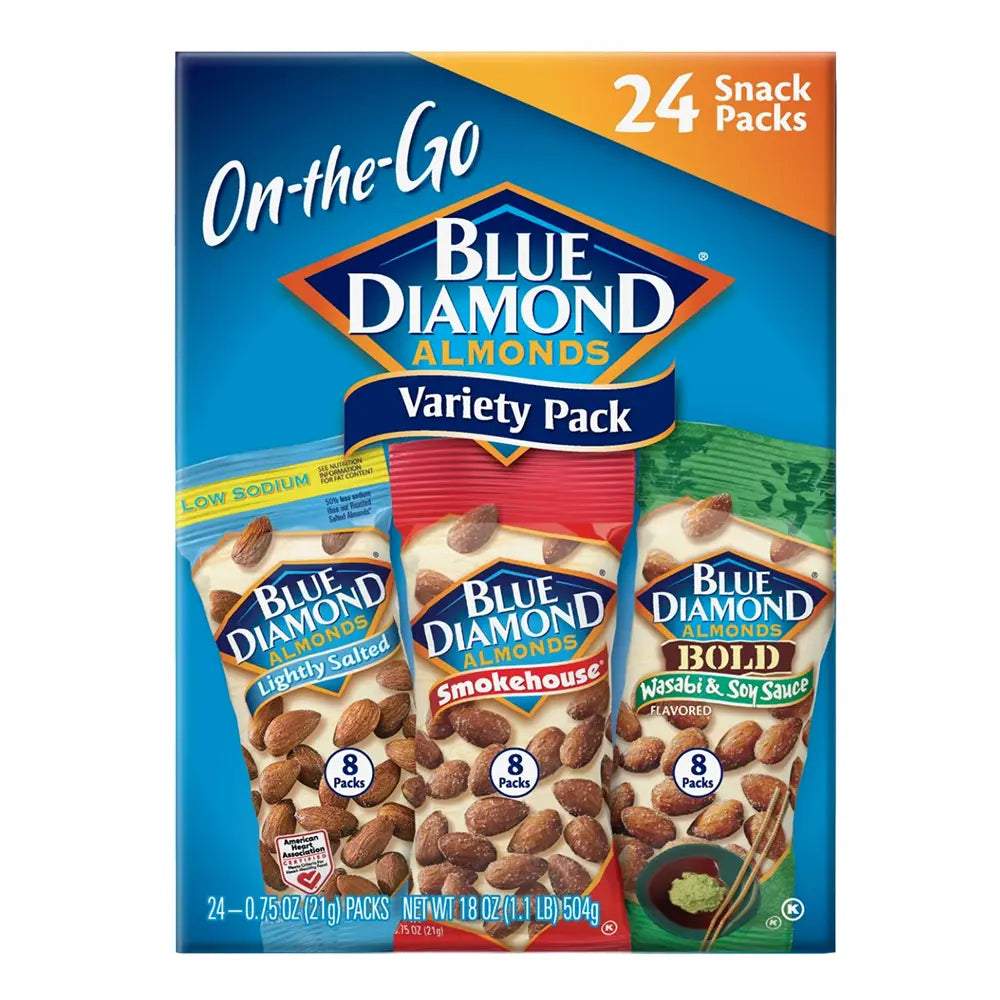 Blue Diamond - Almond Variety Pack - 75 Oz - 24 Pack