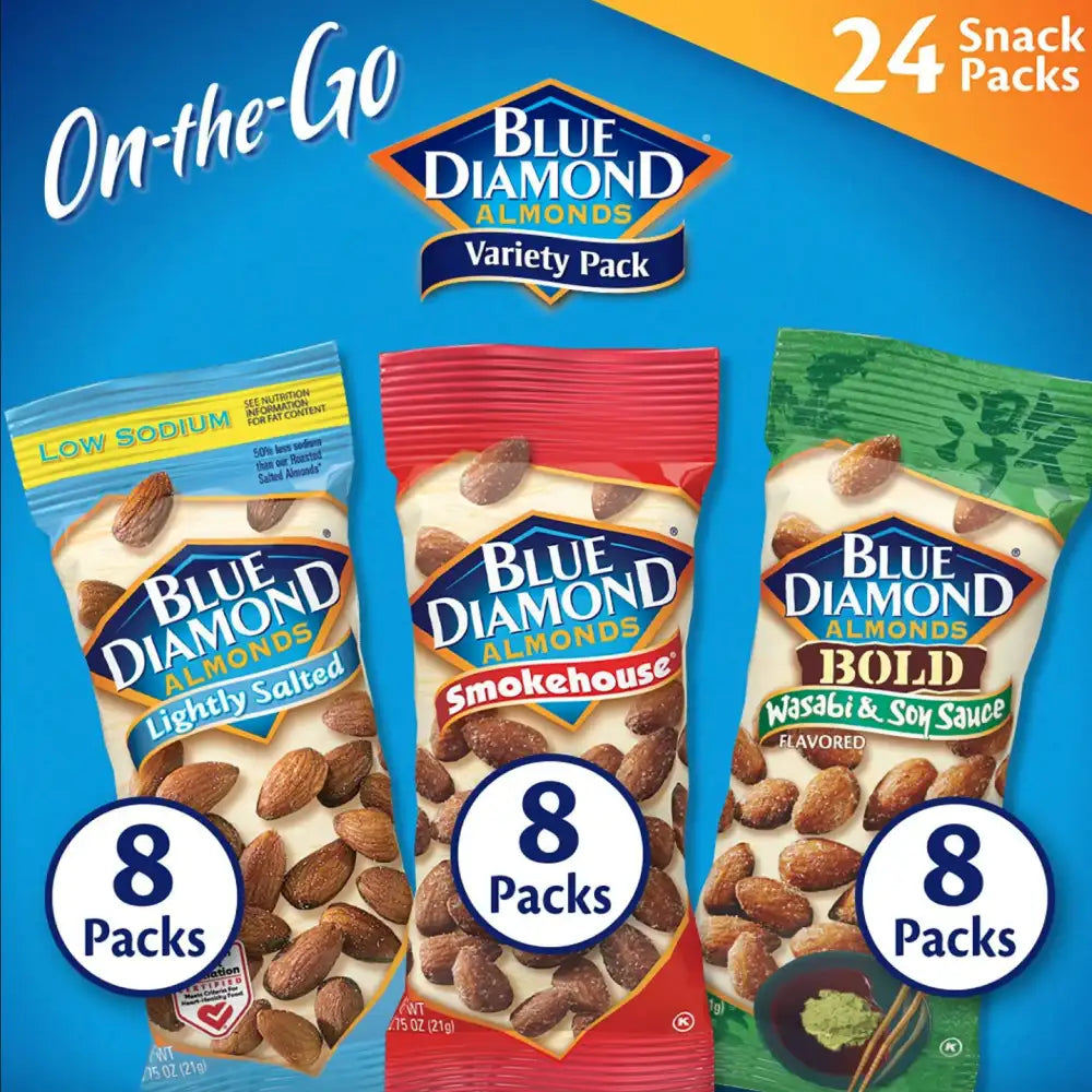 Blue Diamond - Almond Variety Pack - 75 Oz - 24 Pack