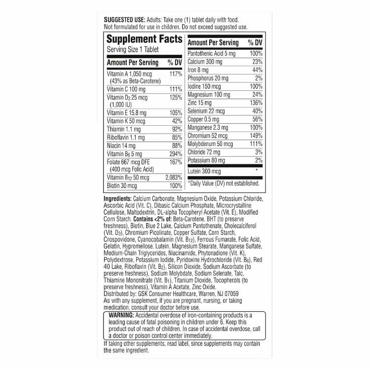 Centrum - Centrum Silver Women 50+ Multivitamin - 65 Tablets - 12 Pack