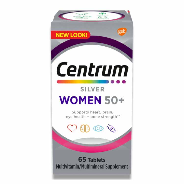 Centrum - Centrum Silver Women 50+ Multivitamin - 65 Tablets - 12 Pack