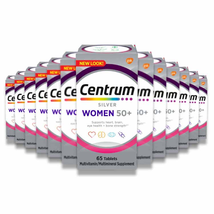 Centrum - Centrum Silver Women 50+ Multivitamin - 65 Tablets - 12 Pack