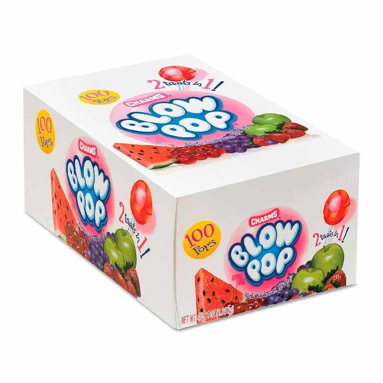 Charms Blow Pop Variety Pack - Assorted Flavors, 100 Count Bulk Lollipops