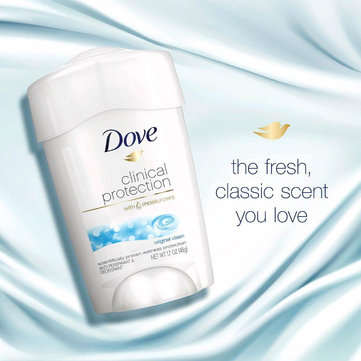 Dove Clinical Protection Antiperspirant, Original Clean 1.7 oz - 12 Pack