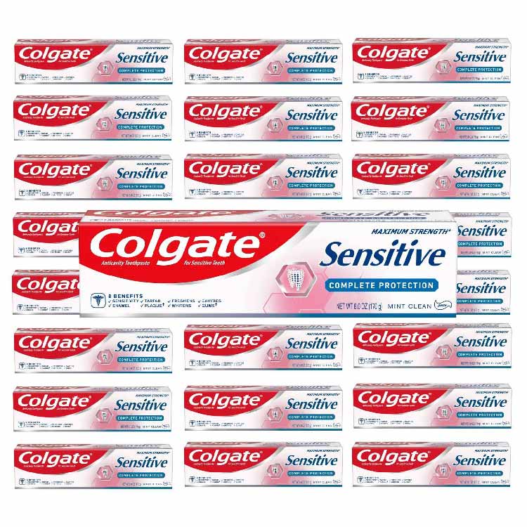 Colgate Sensitive Toothpaste, Complete Protection, Mint - 6 Oz - 24 pack