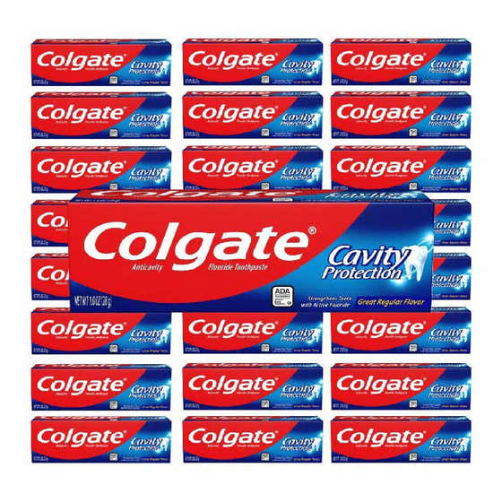 Colgate Cavity Protection Toothpaste w/Fluoride, Great Regular Flavor - 1 oz - 24 pack | Colgate - Oral Care Wholesale