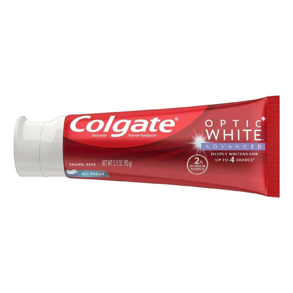 Colgate Optic White Advanced Whitening Toothpaste Icy Fresh - 3.2oz - 24 Pack