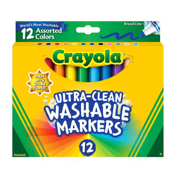 Crayola - Ultra Clean Washable Markers - 12 Ct | Crayola - School Supplies