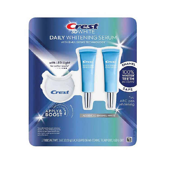 Crest 3DWhite Daily Whitening Serum, Advanced Enamel White + LED Light Treatment | Crest - Crest