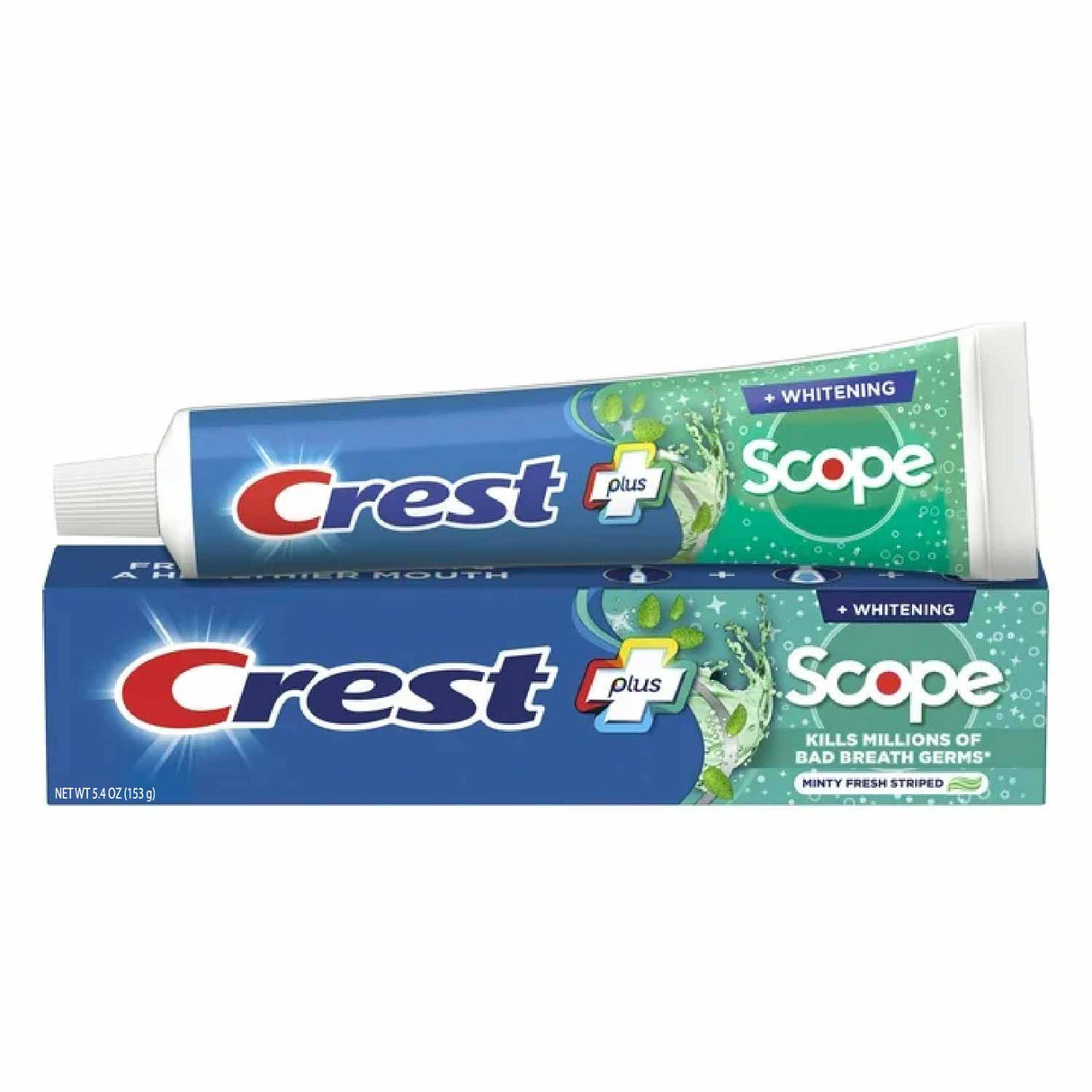 Crest + Scope Complete Whitening Toothpaste Minty Fresh Mint 5.4 Oz- 12 Pack