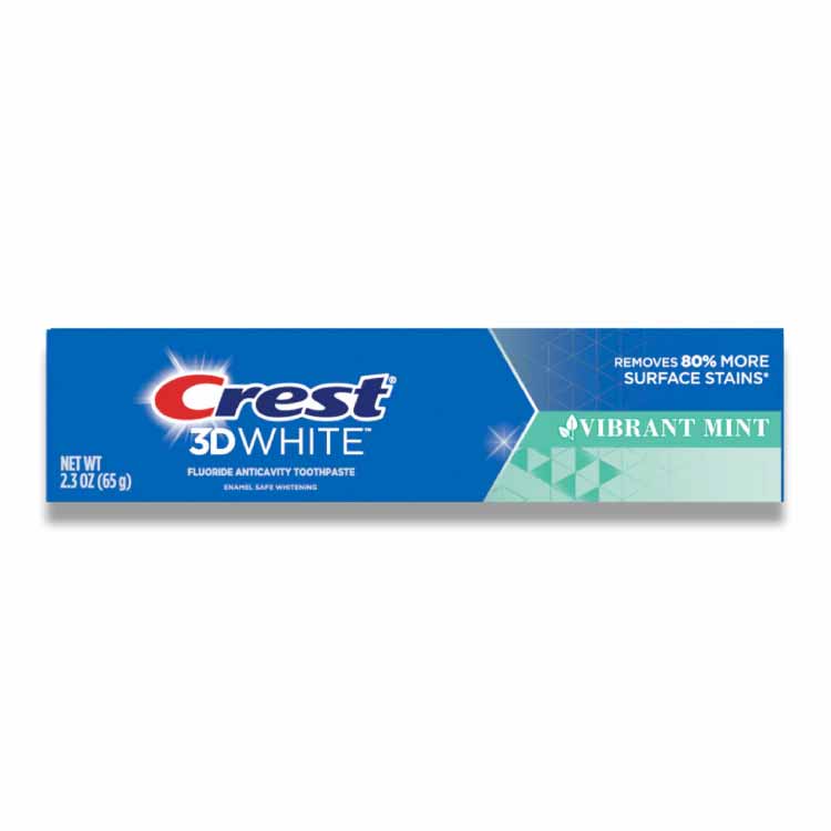 Crest - 3D White Vibrant Mint Toothpaste  2.3 oz - 24 Pack