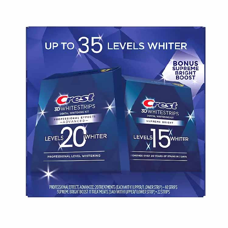 Crest 3D Whitestrips Professional Effects & Supreme Bright Whitening Kit