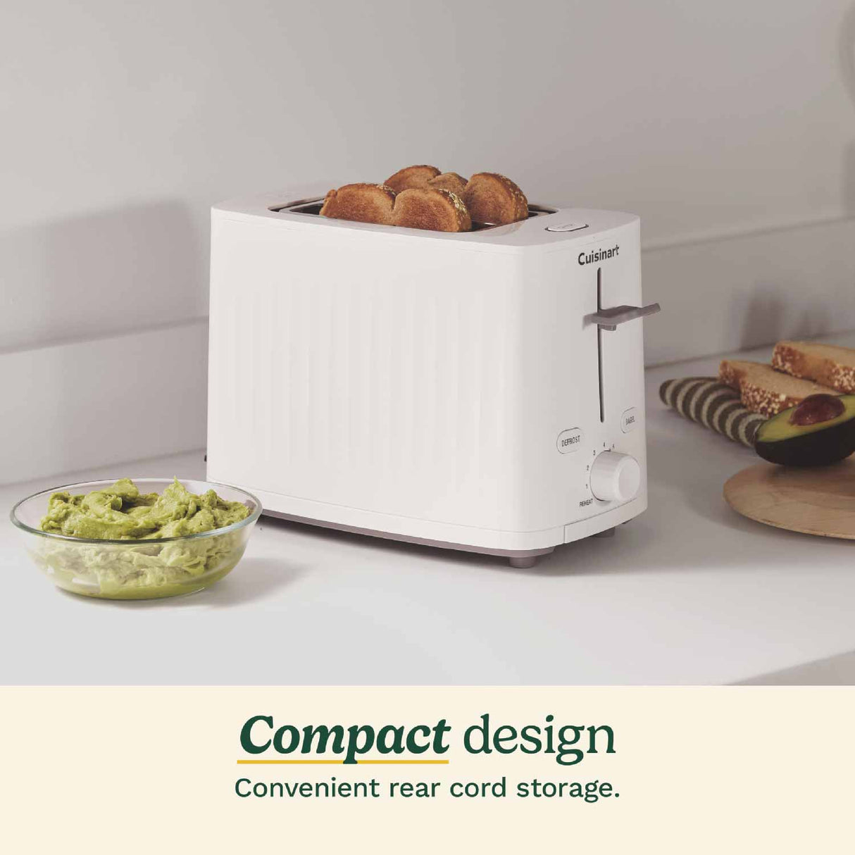 Cuisinart Soho Collection 2 Slice Toaster, Reheat and Bagel Setting & Cord Storage