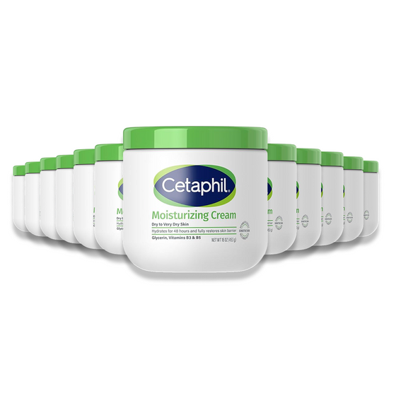 Cetaphil -  Face & Body Moisturizer Hydrating Moisturizing Cream for Dry to Very Dry Sensitive Skin 16 oz - 12 Pack | ...
