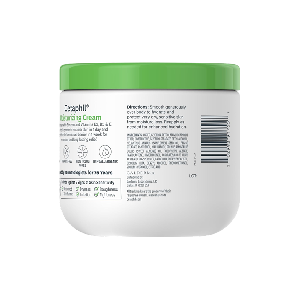 Cetaphil -  Face & Body Moisturizer Hydrating Moisturizing Cream for Dry to Very Dry Sensitive Skin 16 oz - 12 Pack