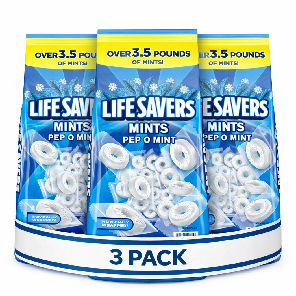 Life Savers Pep-O-Mint Breath Mints - Refreshing Mint Flavor - 60 Oz - 3 Pack