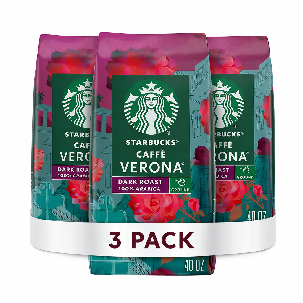 Starbucks - Caffe Verona Ground Coffee, Dark Roast - 40 Oz - 3 Pack