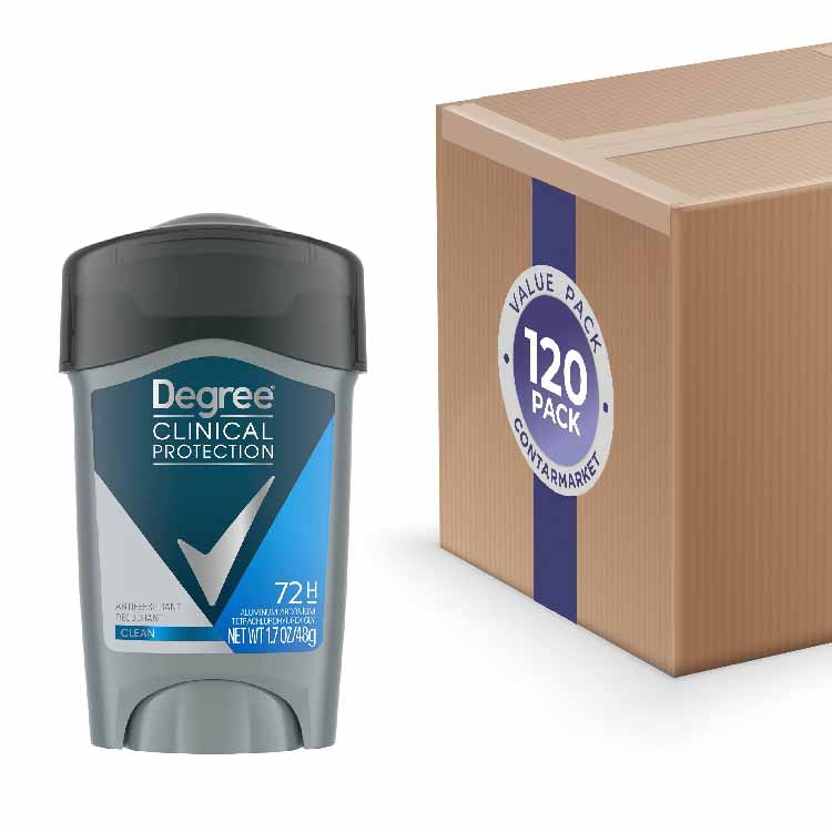 Degree Men Clinical Protection Clean Anti-Perspirant, 1.7 Oz - 120 Pack