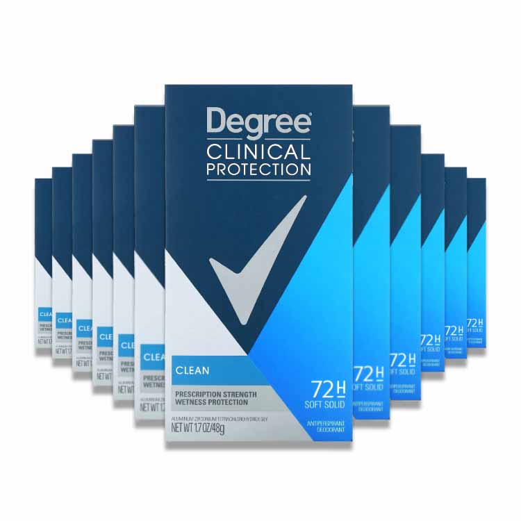 Degree Men Clinical Protection Clean Anti-Perspirant 1.7 Oz - 12  Pack
