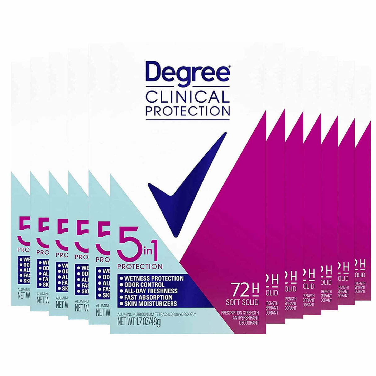 Degree Clinical Protection 5 in 1 Protection Deodorant - 1.7 Oz - 24 Pack