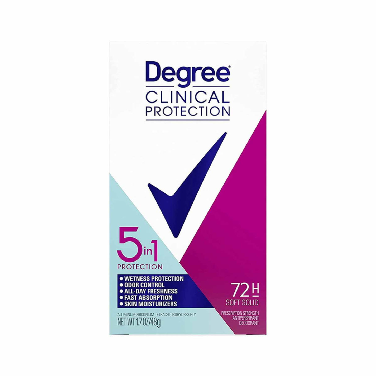 Degree Clinical Protection 5 in 1 Protection Deodorant - 1.7 Oz - 24 Pack