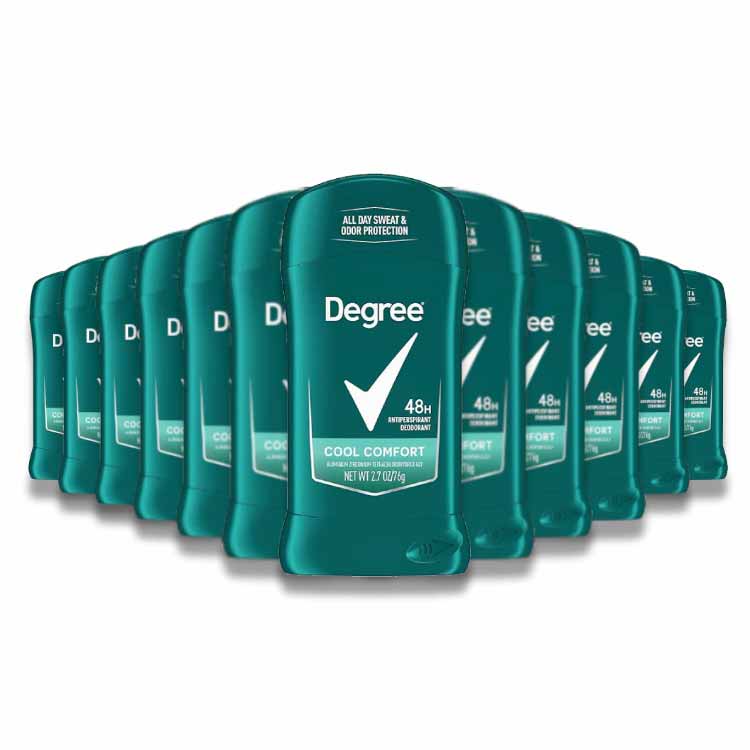Degree Men Cool Comfort Antiperspirant Deodorant Invisible Solid, 2.7 Oz - 120 pack
