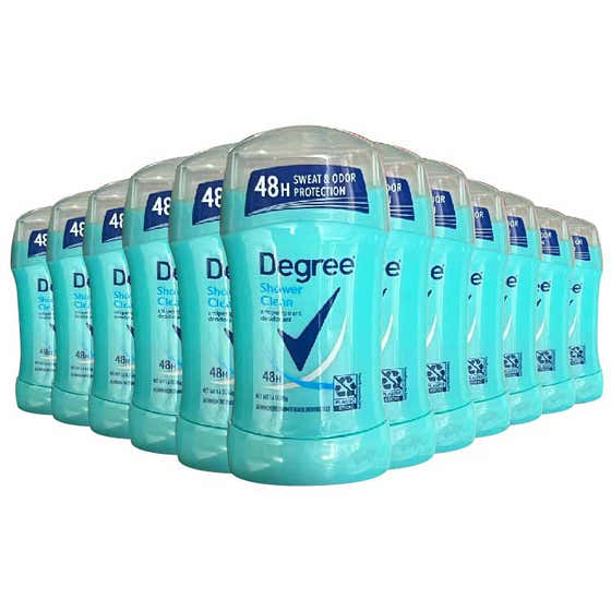 Degree Shower Clean Dry Protection Antiperspirant Deodorant Stick, 1.6 Oz - 12 Pack | Degree - member5%