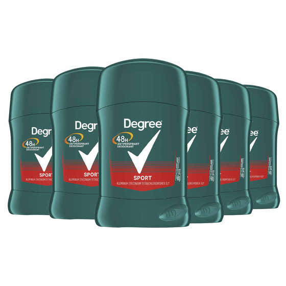Degree Men Sport Solid Deodorant, 1.7 Oz - 6 Pack - BB 09/25 - OPEN BOX | Degree - Open Box