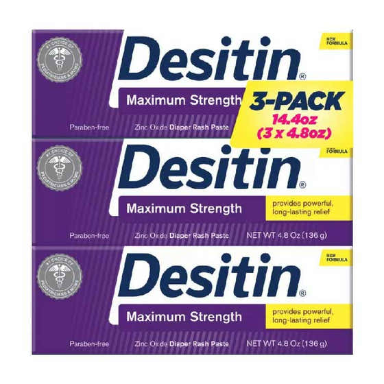 Desitin Maximum Strength Zinc Oxide Diaper Rash Paste 4.8 oz. - 3 pack | Desitin - Health & Beauty Pack