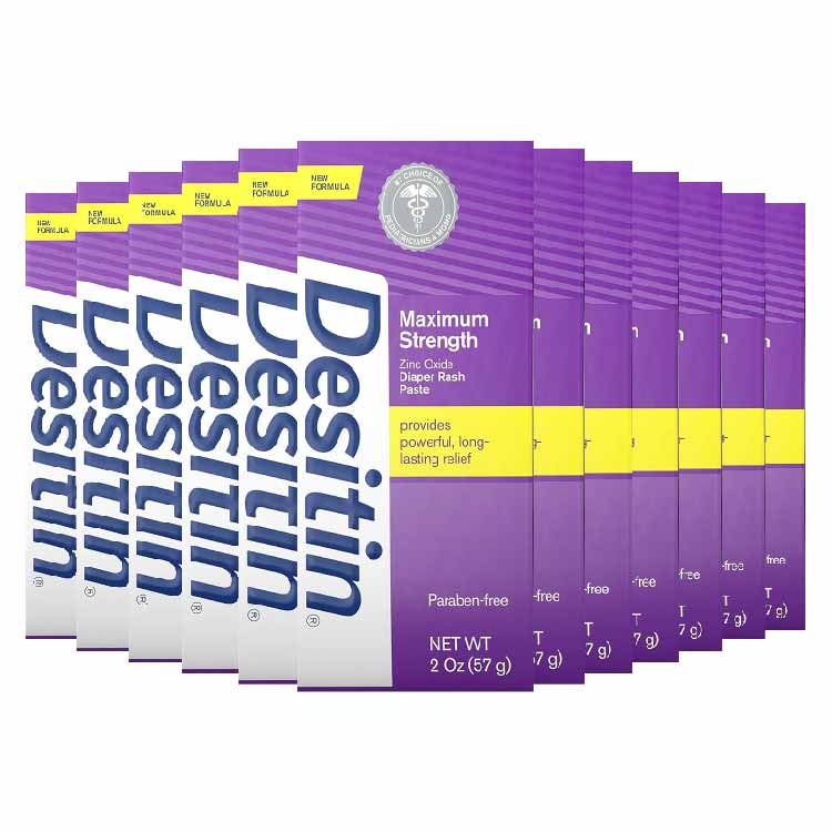 Desitin - Maximum Strength Baby Diaper Rash Cream with 40% Zinc Oxide for Treatment - 2 Oz - 36 Pack