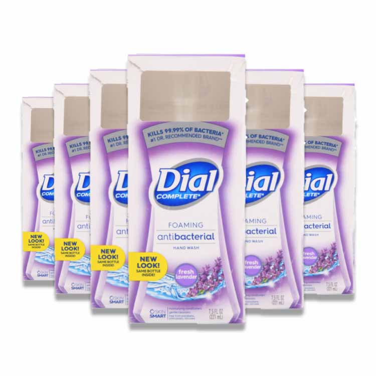 Dial - Antibacterial Foaming Hand Wash Lavender Scent - 7.5 Oz - 6 Pack