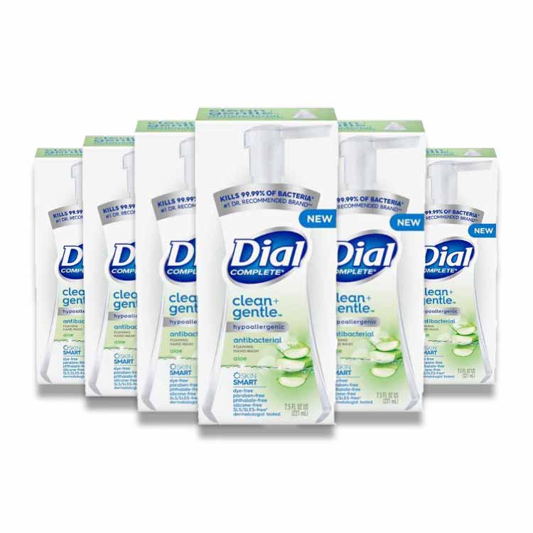 Dial - Aloe Scent Foaming Hand Soap, Pump - 7.5 Oz - 6 Pack