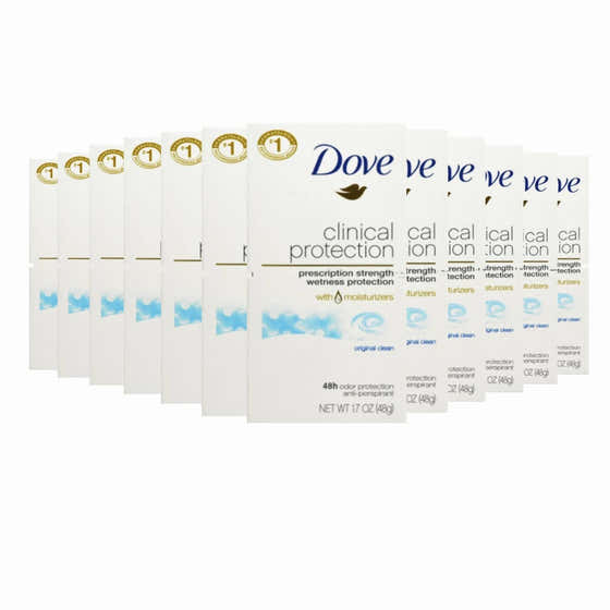 Dove Clinical Protection Antiperspirant, Original Clean 1.7 oz - 12 Pack | Dove - Dove
