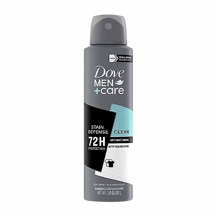 Dove Men Antiperspirant & Deodorant Dry Spray -Stain Defense  3.8 oz - 12 Packs