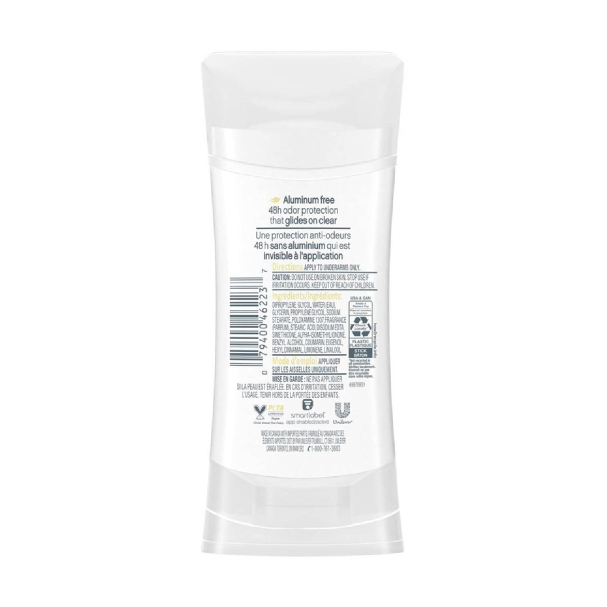 Dove Beauty 0% Aluminum Coconut & Pink Jasmine Deodorant Stick - 2.6oz - 12 Pack