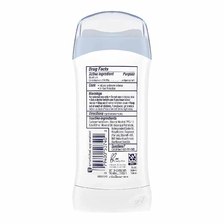 Dove - Invisible Solid Antiperspirant Deodorant stick for women Sensitive - 2.6 oz - 6 Pack - OPEN BOX - EXP DATE 01/26