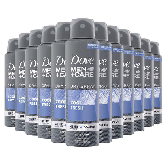 Dove Men Antiperspirant & Deodorant Dry Spray Cool Fresh - 3.8 oz - 12 Packs | Dove - Deodorant Wholesale