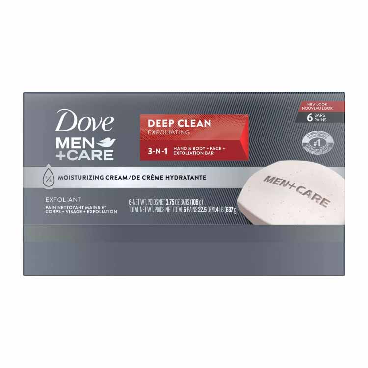 Dove - Bar Soap Men+Deep Clean 3.75oz 6 Pack - 12 Pack (72ct)