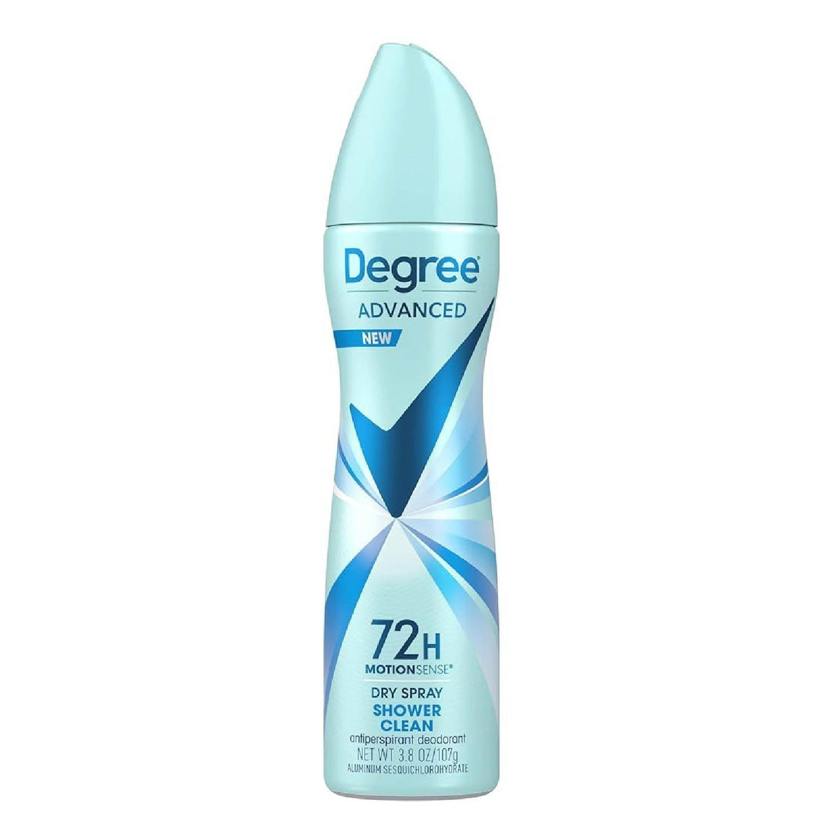 Degree Motion Sense Dry Spray Antiperspirant, Shower Clean, 3.8 Oz- 12 Pack