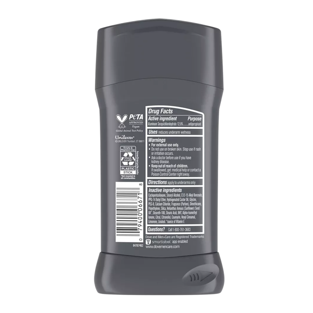 Dove Men+Care Clean Comfort Antiperspirant Stick 2.7 oz -  12 Pack