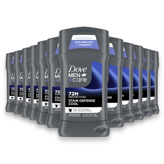 Dove - Men + Care, Stain Defense, 48H Antiperspirant, Cool - 2.7 Oz - 12 Pack | Dove - Deodorant Wholesale